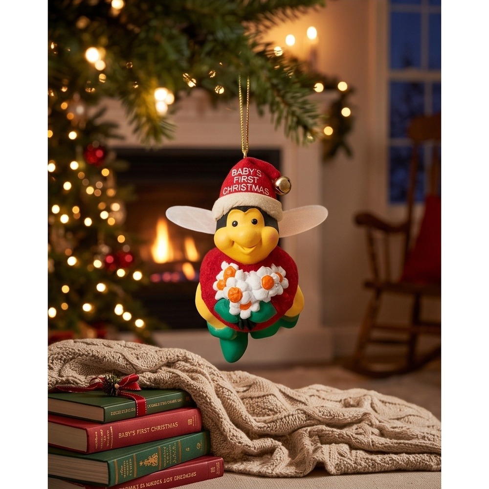 Vintage Hallmark Keepsake Ornament Dad-to-Bee Bumblebee Christmas 1993